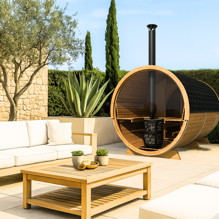8-Person Outdoor Barrel Sauna