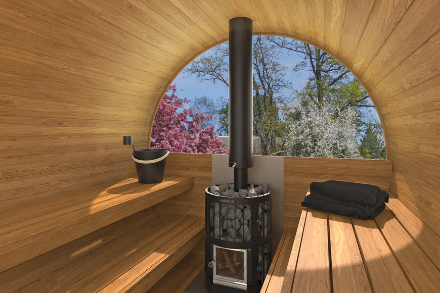 8-Person Outdoor Barrel Sauna