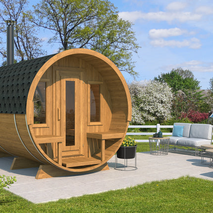 8-Person Outdoor Barrel Sauna