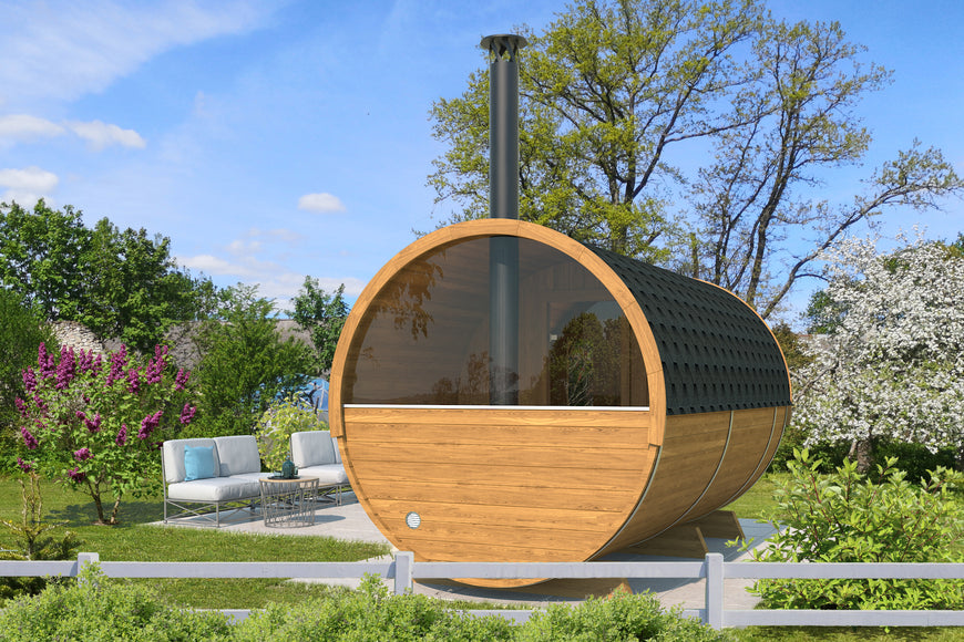 8-Person Outdoor Barrel Sauna