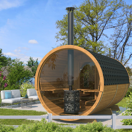 8-Person Outdoor Barrel Sauna