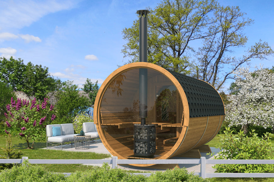 8-Person Outdoor Barrel Sauna